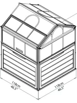 Canopia® By Palram Plant Inn™ Raised Bed Greenhouse, 4' X 4' -Gardening Supplies 8588308 10V tif