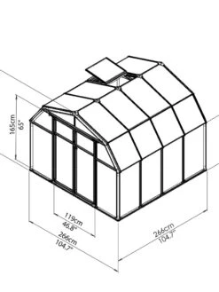 Canopia® By Palram Hobby Gardener Greenhouse, 8' 25 Canopia® By Palram Hobby Gardener Greenhouse, 8' -Gardening Supplies 8599331 11V tif