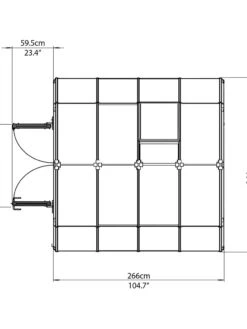 Canopia® By Palram Hobby Gardener Greenhouse, 8' 24 Canopia® By Palram Hobby Gardener Greenhouse, 8' -Gardening Supplies 8599331 12V tif
