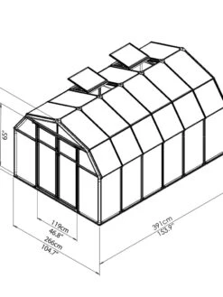 Canopia® By Palram Hobby Gardener Greenhouse, 8' 27 Canopia® By Palram Hobby Gardener Greenhouse, 8' -Gardening Supplies 8599332 03V tif