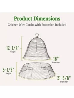 Chicken Wire Cloche With Extension 16 Chicken Wire Cloche With Extension -Gardening Supplies 8600116 1