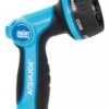 Aqua Joe AJHN102 Heavy Duty Indestructible Metal Multi Function Adjustable Hose Nozzle With Smart Throttle