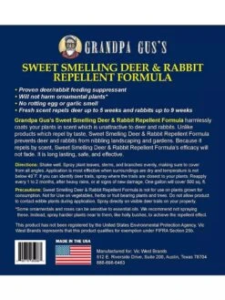 Grandpa Gus's Deer & Rabbit Repellent Spray 10 Grandpa Gus's Deer & Rabbit Repellent Spray -Gardening Supplies 8612427 05V 3 4