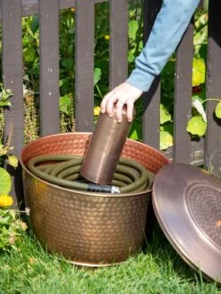 Hammered Copper Hose Pot With Lid 16 Hammered Copper Hose Pot With Lid -Gardening Supplies 8613311 0019